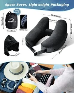 JefDiee Neck Pillows For Travel, Travel Pillow For Neck, Chin, Head Support, Airplane Pillow With Soft Washable Velour Cover, Hat, Portable Luxury Bag, 3D Sleep Mask And Earplugs (Black) 10 JefDiee Neck Pillows For Travel, Travel Pillow For Neck, Chin, Head Support, Airplane Pillow With Soft Washable Velour Cover, Hat, Portable Luxury Bag, 3D Sleep Mask And Earplugs (Black) -Amazon Shop 51DiMkd2dRL