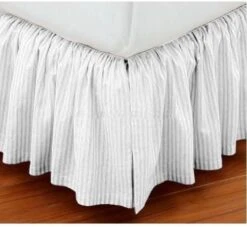 Luxurious Comfort Collection 800TC Pure Cotton Dust Ruffle Bed Skirt 12" Drop Length 100% Egyptian Cotton Grey Queen Size -Amazon Shop 51E0YKcVtL. AC 1