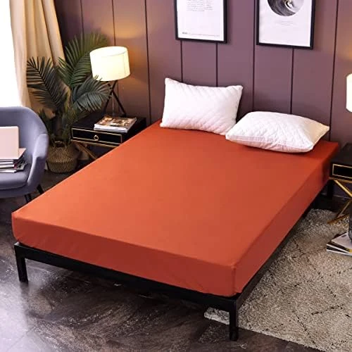 Waterproof Mattress Protector Cover Queen Size 14 Inches Deep Pocket Polyester Bed Cover Solid Color Fitted Sheet (60‘’x80‘’ (Aqua Blue, Queen) 10 Waterproof Mattress Protector Cover Queen Size 14 Inches Deep Pocket Polyester Bed Cover Solid Color Fitted Sheet (60‘’x80‘’ (Aqua Blue, Queen) - Image 10