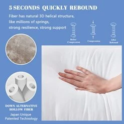 Bed Pillows For Sleeping - Queen Size(20"x28") Set Of 4 Pillows Allergy Friendly Microfiber Shell Fluffy Down Alternative Filling Breathable Pillow Suitable Back Stomach Or Side Sleepers -Amazon Shop 51EUP05m54L