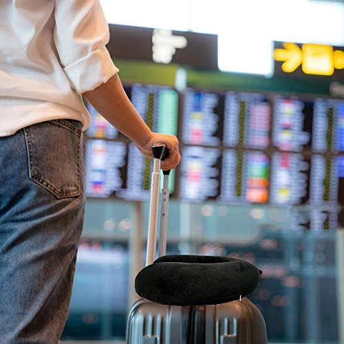 Travel Pillow,Neck Pillow For Traveling U Shaped Memory Foam Black Portable Headrest Sleep Airplane Travel Neck Pillow For Flight, Car & Home,Office 7 Travel Pillow,Neck Pillow For Traveling U Shaped Memory Foam Black Portable Headrest Sleep Airplane Travel Neck Pillow For Flight, Car & Home,Office - Image 7