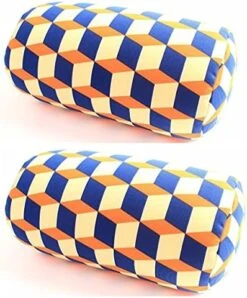 Bookishbunny 2pcs Micro Bead Roll Pillow Cushion For Bed Back Neck Head Body Support, 13" X 7", Various Designs (Dark Gray) -Amazon Shop 51F7I54IS. AC