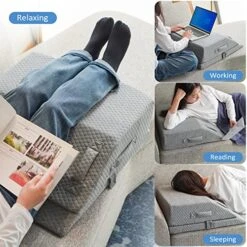 Adjustable Leg Elevation Pillows For Swelling, Cooling Gel Memory Foam Wedge Pillows For After Surgery, Sciatica Back Knee Hip Ankles Pain Relief, Leg Pillows For Sleeping Blood Circulation -Amazon Shop 51FPqltHqRL