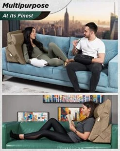 Lunix LX6 3pcs Orthopedic Bed Wedge Pillow Set, Post Surgery Memory Foam For Back, Leg And Knee Pain Relief, Sitting Pillow For Reading, Adjustable Pillows For Acid Reflux And GERD For Sleeping Brown 9 Lunix LX6 3pcs Orthopedic Bed Wedge Pillow Set, Post Surgery Memory Foam For Back, Leg And Knee Pain Relief, Sitting Pillow For Reading, Adjustable Pillows For Acid Reflux And GERD For Sleeping Brown -Amazon Shop 51GLNRZqAIL