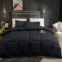 OMDEC All Season Quilted Comforter Twin Size Cozy Soft Washed Microfiber Duvet Insert Down Alternative Fill Hotel Collection Machine Washable Medium Warmth(68X88”, Grey)