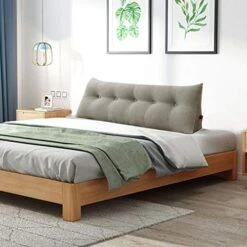 Wedge Body Positioners Pillow Triangular Reading Bedrest Throw Pillows Bolster Headboard Back Support Lumbar Cushion Pillow For Daybed With Removable Cover Linen Cotton Blend Dusty Taupe Queen -Amazon Shop 51HBikcOK2L