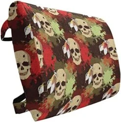 Ambesonne Sugar Skull Lumbar Back Support Pillow, All Saints Day Oriental Mexican Flowers Hearts Vibrant Design Print, High Density Foam For Office Chairs Car Seats, 14" X 13", Hot Pink Purple Green -Amazon Shop 51HLFhW oL. AC