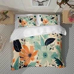 GRANKER 3 Piece Bed Set Small Broken Flower Pattern For All Season, Men/Women Bedroom Hotel Dormitory Guest Room53x79in/135cmX200cm -Amazon Shop 51Hffr0V3EL