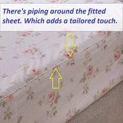 Ueen's House Shabby Floral Bed Sheet Set 4-Piece Queen Size French Country Ruffle Bed Sets -Amazon Shop 51HgYj19hGL