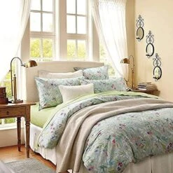 Duvet Quilt Cover Queen Size, Country Style Bedding Set Colorful Floral Branches Drawing Of Summer Blossoms (Queen,Green) -Amazon Shop 51HzpxPeFKL. AC