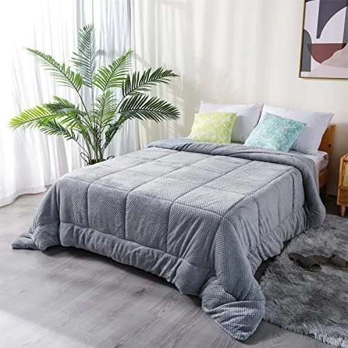 Luxurious Flannel Fleece Comforter With Plush Sherpa Back- Twin Size Bedding Coverlet-Textured Faux Fur Blanket-Machine Washable-Winter Warmth(68X90”, Rose), Twin/Twin XL 9 Luxurious Flannel Fleece Comforter With Plush Sherpa Back- Twin Size Bedding Coverlet-Textured Faux Fur Blanket-Machine Washable-Winter Warmth(68X90”, Rose), Twin/Twin XL - Image 9