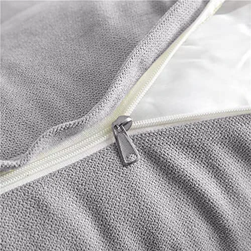 Peachwell Triangular Reading Bed Rest Pillow Large Bolster Cushion Headboard Backrest Wedge Pillow With Removable Cover And Two Large Side Pockets (Chalk Grey, Twin: 39 X 8 X 20 Inches) 1 Peachwell Triangular Reading Bed Rest Pillow Large Bolster Cushion Headboard Backrest Wedge Pillow With Removable Cover And Two Large Side Pockets (Chalk Grey, Twin: 39 X 8 X 20 Inches)