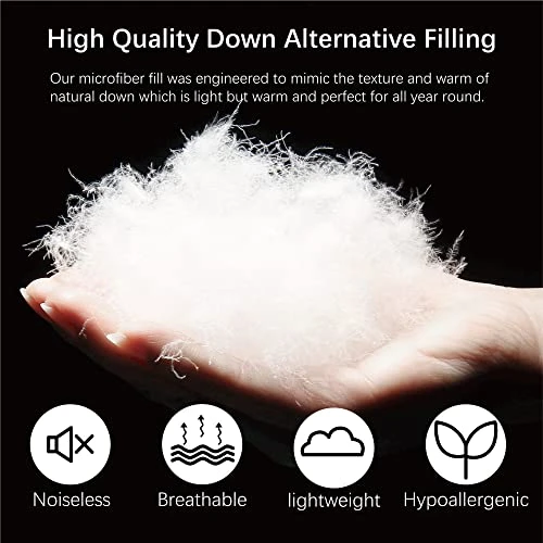 Full/Queen Duvet Insert Lightweight Soft Comforter Down Alternative Fluffy Warm Breathable Spring Summer All Season Reversible Bed Quilted Burgundy/Wheat 3 Full/Queen Duvet Insert Lightweight Soft Comforter Down Alternative Fluffy Warm Breathable Spring Summer All Season Reversible Bed Quilted Burgundy/Wheat - Image 3