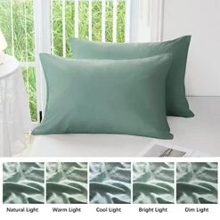 Super Soft Pillowcase - Washed Microfiber Lightweight Pillow Cases Body Size Sage Green 1PCS, Easy Care And Fade Resistant Stain Resistant 20x54 Inches -Amazon Shop 51JvRYjBgjL
