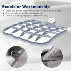 Fusion Goose Down Comforter King Size Fluffy Lightweight All Season Duvet Insert,650 Fill Power, 100% Cotton Shell With Corner Tabs, Grey… -Amazon Shop 51KHa9K4j5L