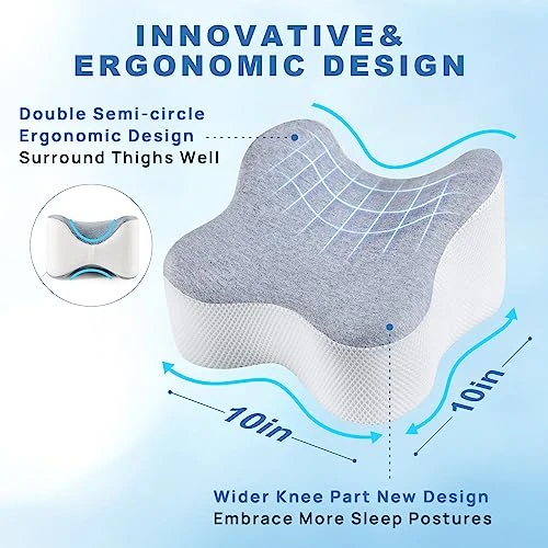 Anzhixiu Small Real Knee Pillow Separates The Knees For Body Alignment - Semicircle Round Shape Leg Pillow Promotes Sleep - Small 2 Anzhixiu Small Real Knee Pillow Separates The Knees For Body Alignment - Semicircle Round Shape Leg Pillow Promotes Sleep - Small - Image 2