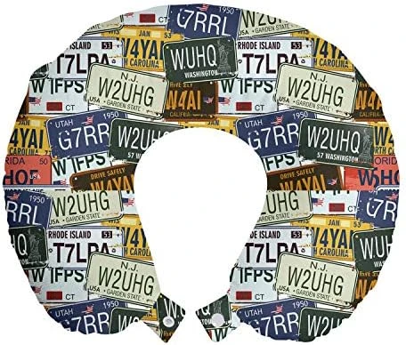 Nautical Travel Pillow Neck Rest, Vintage Marine Style Pattern With Whale Shark Jellyfish Seahorse, Memory Foam Traveling Accessory For Airplane And Car, 12", Sky Blue 15 Nautical Travel Pillow Neck Rest, Vintage Marine Style Pattern With Whale Shark Jellyfish Seahorse, Memory Foam Traveling Accessory For Airplane And Car, 12", Sky Blue - Image 15