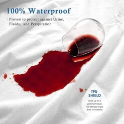 Waterproof Mattress Protector Twin Size, Ultra Soft Breathable Mattress Bed Deep Pocket Noiseless Cotton Terry Surface Vinyl Free