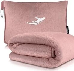 NOWWISH Travel Blanket Pillow - Travel Essentials Gifts For Women On Airplane, Camping, Car - Premium Soft 2 In 1 Airplane Blanket, Pink 17 NOWWISH Travel Blanket Pillow - Travel Essentials Gifts For Women On Airplane, Camping, Car - Premium Soft 2 In 1 Airplane Blanket, Pink -Amazon Shop 51MMPlxAXL. AC