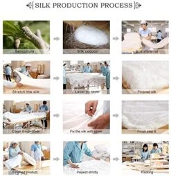 Silk Comforter For Spring And Fall With 300TC Cotton Shell, Silk Filled Comforter, Silk Quilt, Silk Duvet -Ultra Soft, Light Weighted- 100% Top Grade Silk, King Size -Amazon Shop 51MNryWoFCL