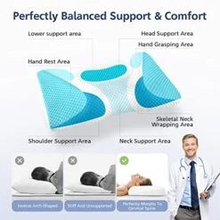 Loucima Cervical Neck Pillows For Pain Relief Sleeping, 2-Way Adjustable Orthopedic Pillow With Ergonomic Hollow Design For Spine Aligning, Memory Foam Contour Bed Pillow For Side Back Stomach Sleeper -Amazon Shop 51MYeUCcmjL