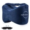 NATUMAX Knee Pillow For Side Sleepers - Sciatica Pain Relief - Back Pain, Leg Pain, Pregnancy, Hip And Joint Pain Memory Foam Leg Pillow + Free Sleep Mask And Ear Plugs