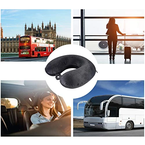 Travel Pillow,Neck Pillow For Traveling U Shaped Memory Foam Black Portable Headrest Sleep Airplane Travel Neck Pillow For Flight, Car & Home,Office 6 Travel Pillow,Neck Pillow For Traveling U Shaped Memory Foam Black Portable Headrest Sleep Airplane Travel Neck Pillow For Flight, Car & Home,Office - Image 6