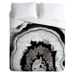 Society6 Anita Bella Jantz Agate Silver Glitter 1 Comforter Set With Pillowcase(s), Twin