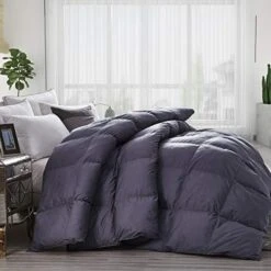 Luxurious All-Season Goose Down Feather Comforter Duvet Oversize 108 X 98 Inches, Gray, Baffle Box, 1200 Thread Count 100% Egyptian Cotton Cover, 750+ Fill Power (California King/Palatial King) -Amazon Shop 51NxKq4aZfL. AC