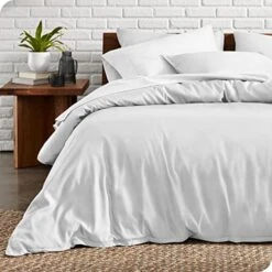 Duvet Cover Queen Size - Premium 1800 Super Soft Duvet Covers Collection - Lightweight, Cooling Duvet Cover - Soft Textured Bedding Duvet Cover (Queen, White)
