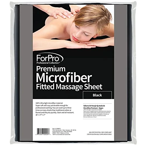 ForPro Professional Collection Premium Microfiber Fitted Sheet, Ultra-Light, Stain And Wrinkle-Resistant For Massage Tables, White, 36w X 77l X 7h 3 ForPro Professional Collection Premium Microfiber Fitted Sheet, Ultra-Light, Stain And Wrinkle-Resistant For Massage Tables, White, 36w X 77l X 7h - Image 3