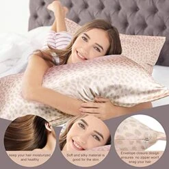 2 Pieces Leopard Satin Pillowcase Vegan Silk Pillowcase Silky Satin Pillowcase Print Satin Pillowcase Soft Pillow Case With Envelope Closure For Hair And Skin Standard 20 X 26 Inches -Amazon Shop 51P4cfQoJvL