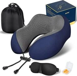 MLVOC Travel Pillow 100% Pure Memory Foam Neck Pillow, Comfortable & Breathable Cover, Machine Washable, Airplane Travel Kit With 3D Contoured Eye Masks, Earplugs, And Luxury Bag, Standard (Black) 16 MLVOC Travel Pillow 100% Pure Memory Foam Neck Pillow, Comfortable & Breathable Cover, Machine Washable, Airplane Travel Kit With 3D Contoured Eye Masks, Earplugs, And Luxury Bag, Standard (Black) -Amazon Shop 51PMoMUnm5L. AC
