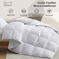 Luxurious All Season Down Comforter Hotel Collection White Stripe 100% Cotton Shell 500 Thread Count Super Soft Medium Warmth Duvet Insert, Cal King 17 Luxurious All Season Down Comforter Hotel Collection White Stripe 100% Cotton Shell 500 Thread Count Super Soft Medium Warmth Duvet Insert, Cal King -Amazon Shop 51PqUoQko4L