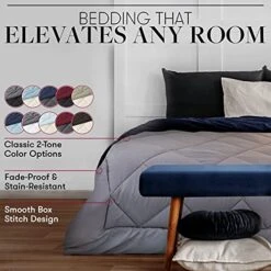 Hotel Collection Goose Down Alternative Reversible Comforter - All Season - Premium Quality Luxury Comforter - King/Cal King - Sky Blue/Ivory 13 Hotel Collection Goose Down Alternative Reversible Comforter - All Season - Premium Quality Luxury Comforter - King/Cal King - Sky Blue/Ivory -Amazon Shop 51Pvv43Ij3S