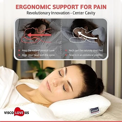 VISCO LOVE ProComf Travel And Camping Mate/Baby/Kid's/Teen's/Adult's Memory Foam Pillow (White) 5 VISCO LOVE ProComf Travel And Camping Mate/Baby/Kid's/Teen's/Adult's Memory Foam Pillow (White) - Image 5