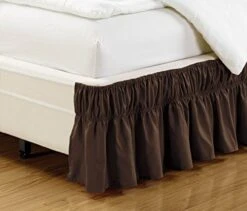 Collection Queen- King Easy Fit Bed Ruffle Wrap Around Elastic Bed Skirt With 17" Drop New Easy Install Solid Beige New -Amazon Shop 51Ql A8kTvL. AC