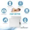 Abco Tech Memory Foam Knee Pillow | Leg Wedge Pillow For Back Pain, Side Sleeper Pillow, Pregnancy, Spine Alignment, And Pain Relief | Breathable And Comfortable Contour Pillow With Washable Cover
