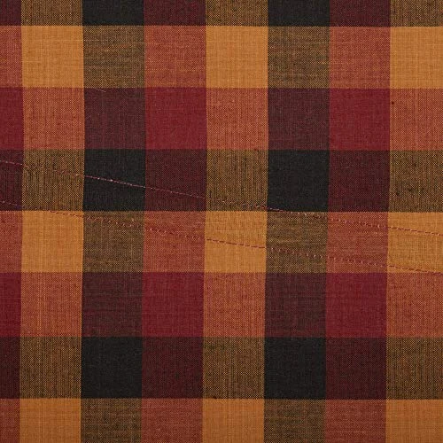 Eritage Farms Crow Nature Print Chambray Cotton Primitive Bedding Appliqued King Pillow Case Set Of 2, Burgundy Red 3 Eritage Farms Crow Nature Print Chambray Cotton Primitive Bedding Appliqued King Pillow Case Set Of 2, Burgundy Red - Image 3