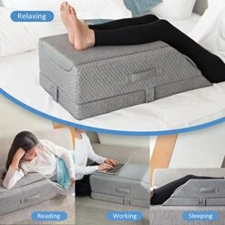 Adjustable Leg Elevation Pillows For Swelling After Surgery, Cooling Memory Foam Leg Wedge Pillow For Blood Circulation, Wedge Pillow For Sleeping, Sciatica Back Knee Hip Ankles Pain Relief -Amazon Shop 51T7gOWH33L