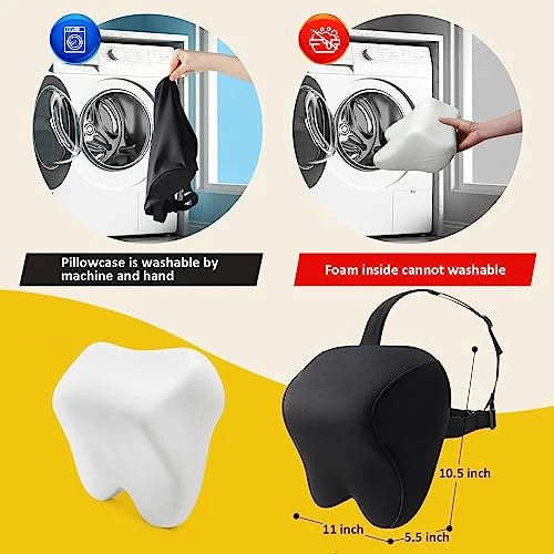 Anzhixiu Car Neck Pillow For Driving- Memory Foam Car Pillow For Driving Seat For Cervical Support And Neck Pain Relief - T-Shaped Straps For Height Adjustment,Black 5 Anzhixiu Car Neck Pillow For Driving- Memory Foam Car Pillow For Driving Seat For Cervical Support And Neck Pain Relief - T-Shaped Straps For Height Adjustment,Black - Image 5