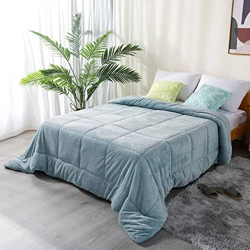 Luxurious Flannel Fleece Comforter With Plush Sherpa Back- Twin Size Bedding Coverlet-Textured Faux Fur Blanket-Machine Washable-Winter Warmth(68X90”, Rose), Twin/Twin XL 7 Luxurious Flannel Fleece Comforter With Plush Sherpa Back- Twin Size Bedding Coverlet-Textured Faux Fur Blanket-Machine Washable-Winter Warmth(68X90”, Rose), Twin/Twin XL - Image 7