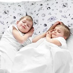 Niverse Space Grey White Pillow Cases, 2 Pack Cotton Breathable Galaxy Toddler Pillow Cover Soft Pillow Shams, Travel Pillow Cases With Envelope Closure For Bedding, Standard 20" X 30" Pillowcase -Amazon Shop 51UtJp2SDxL