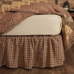 Prescott Queen Bed Skirt 60x80x16 Country Rustic Bedding Accessory, Dark Brown -Amazon Shop 51V4zf5xQLL