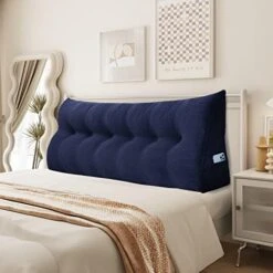 YXCSELL Headboard Wedge Pillow Triangular Bolster Pillows For Daybed Sofa Cushion Corduroy Large Support Backrest Bedrest Reading Pillow Lumbar Positioning Upholstered (Grey,Twin) -Amazon Shop 51V8DPDtQ8L. AC