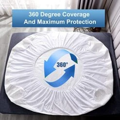 Waterproof Mattress Protector: Noiseless Mattress Pad Cover - 3D Bamboo Air Fabric Ultra Soft Breathable Mattress Topper 8"-21" Quilted Fitted Topper Cover Deep Pocket Dust-Proof Cooling -Amazon Shop 51WRrhTdkCL