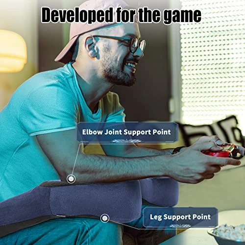 SAHEYER Memory Foam Gaming Pillow, 2 In 1 Plush Side Sleeper Neck Pillow For Elbow Pain Relief, Video Game Controller Pillow For Teen Boyfriend Gamer/Sofa Couch/Computer Chair/Play Station/Bed/Reading 2 SAHEYER Memory Foam Gaming Pillow, 2 In 1 Plush Side Sleeper Neck Pillow For Elbow Pain Relief, Video Game Controller Pillow For Teen Boyfriend Gamer/Sofa Couch/Computer Chair/Play Station/Bed/Reading - Image 2