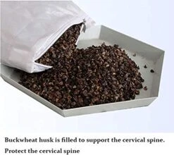 Gneric Organic Buckwheat Round Neck Roll /Cervical Pillow With Super Soft Bamboo Pillowcase Pillows With Removable Washable (Dark Gray 50*13cm) 14 Gneric Organic Buckwheat Round Neck Roll /Cervical Pillow With Super Soft Bamboo Pillowcase Pillows With Removable Washable (Dark Gray 50*13cm) -Amazon Shop 51YJKtXINmL