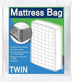 2 Pack Twin Mattress Bag For Moving And Storage, 5 Mil Thick Plastic And Reusable Mattress Storage Bags Twin/Twin Extra Long Size For Mattress Up To 14 Inches -Amazon Shop 51Ysx MI8ML. AC