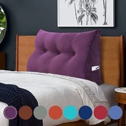 WOWMAX Large Bolster Triangular Headboard Pillow Twin Dorm Headboard Twin XL Bed Wedge Pillow For Headboard Bolster Pillow For Bed With Removable Cover, Corduroy Grey 24 WOWMAX Large Bolster Triangular Headboard Pillow Twin Dorm Headboard Twin XL Bed Wedge Pillow For Headboard Bolster Pillow For Bed With Removable Cover, Corduroy Grey -Amazon Shop 51ZyJSzxvaL. AC